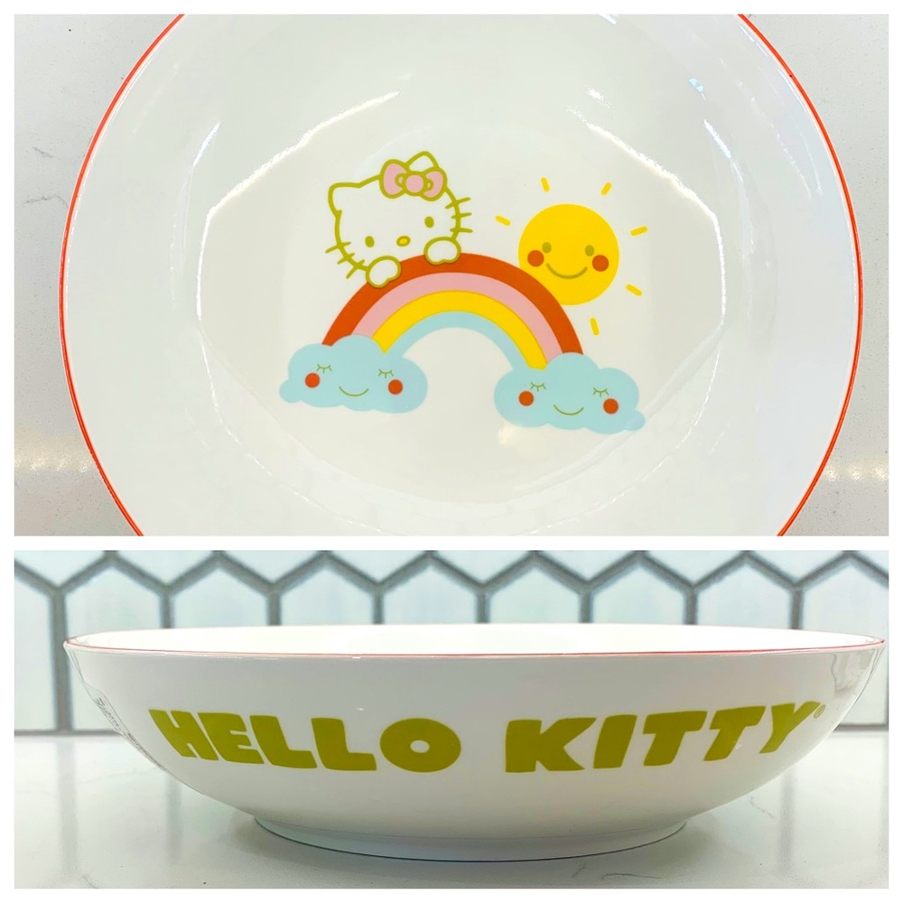 Set of 2 HELLO KITTY Rainbow Bowls | Sunshine Blue Clouds